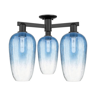 Brookhaven Flute - 3 Light Semi-Flush Mount