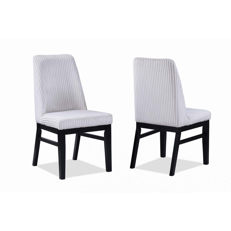 Chaise rembourrée 2pc, Blanc