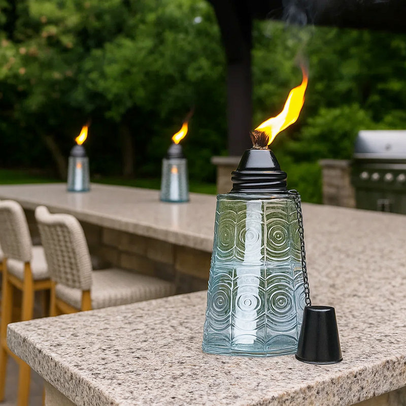 Torches Tiki Citronella, Transparent