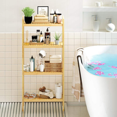 Goyette Solid Wood Freestanding Bathroom Shelves