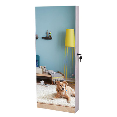 Armoire à bijoux murale avec miroir Cleotis