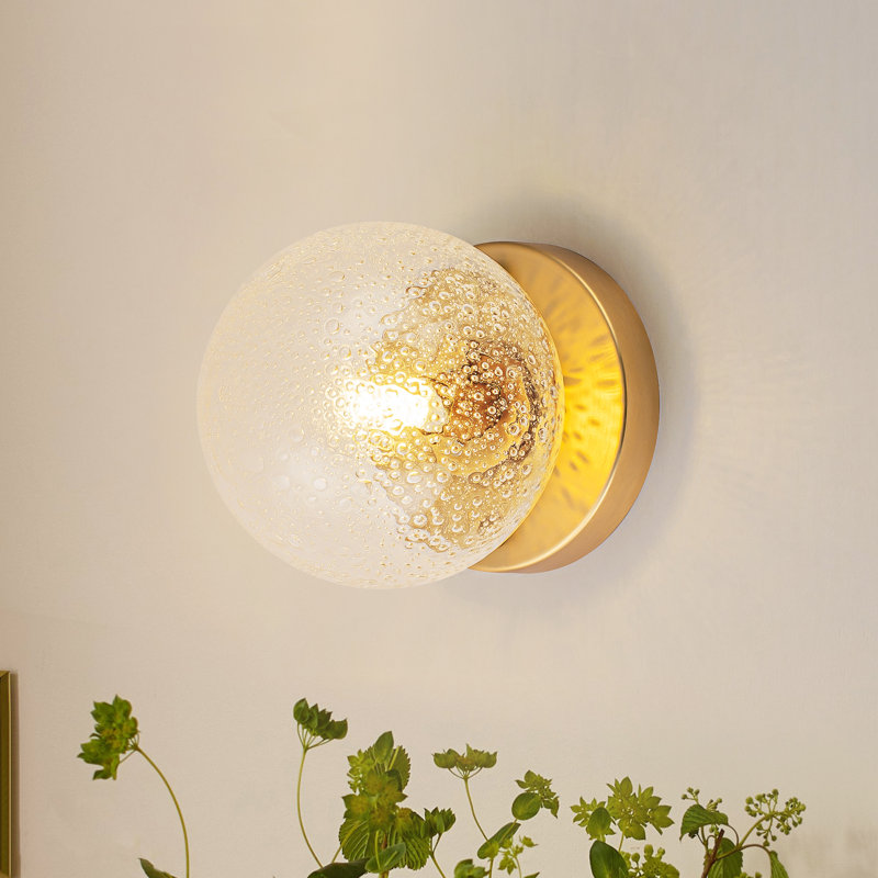 Aurevia 1-Light Bubble Glass Flush Mount Ceiling Light