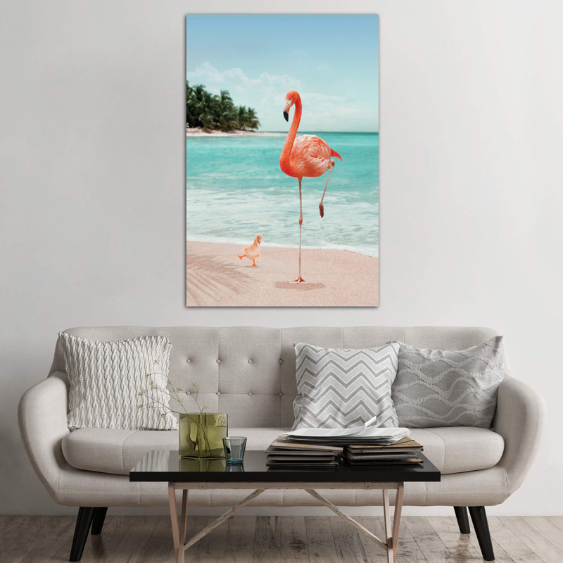 Wannabe Flamingo by Jonas Loose - Wrapped Canvas Print, 66.04 cm H x 45.72 cm W x 1.91 cm D