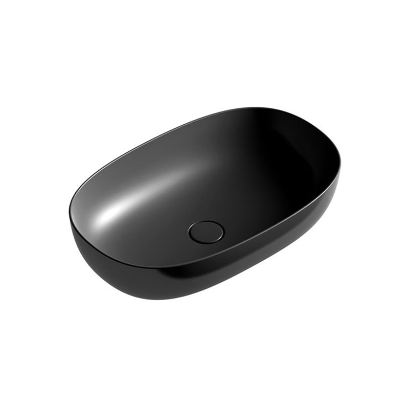 Pod 60.38 - POL04 Vessel Bathroom Sink, Glossy Black