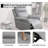 36" Modern Light Gray Power Recliner With LED Lighting