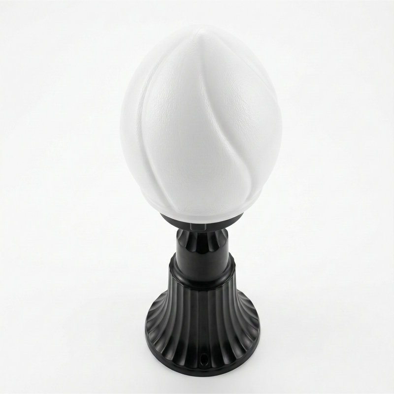 Petal Silhouette Outdoor Pedestal Light