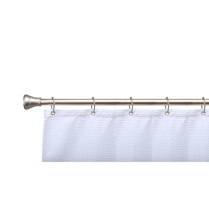 Brushed Nickel Hexagonal Shower Curtain Hooks Set of 12