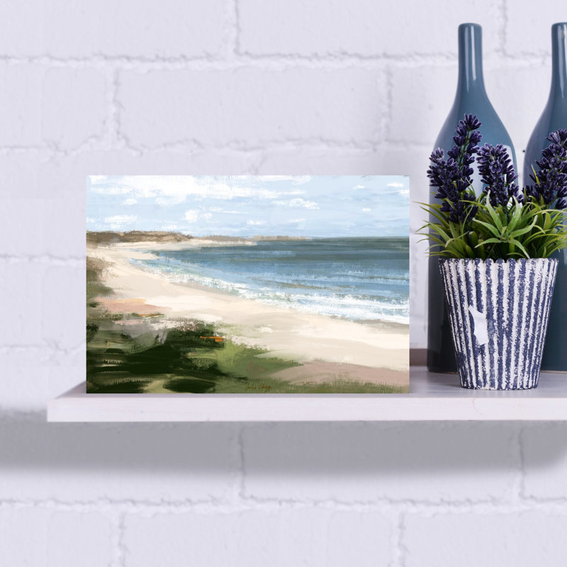 «Coastal Beach Serenity Peaceful Serene Tranquil Coastal», art mural, H 12 po x l 18 po