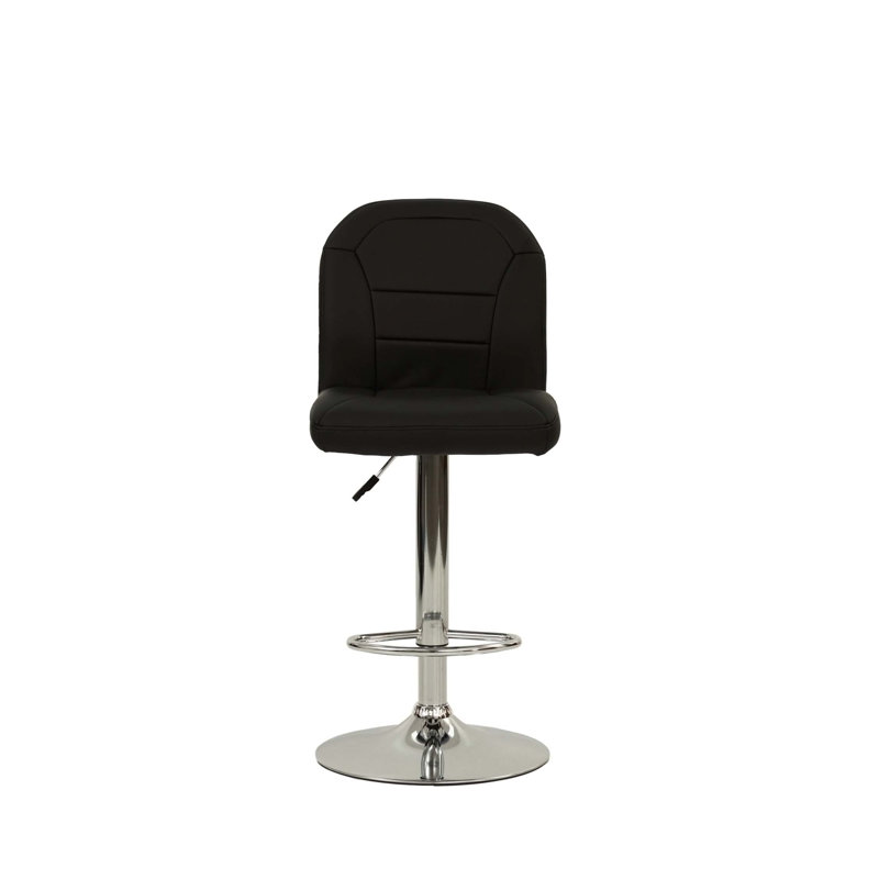 Tabouret de bar en similicuir noir