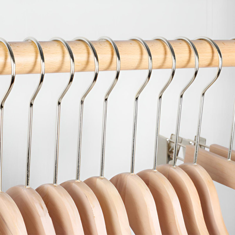 Cintres à vêtements en bois massif - solution d'armoire sans plis, 10