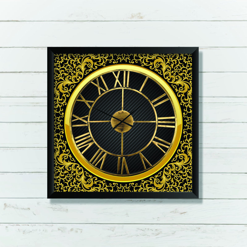 Elegant Decorative Wall Clock, 17.7 x 17.7 inches | 100% MDF with 100% Polystyrene Frame, Thickness: 0.8 inches | UV Printed Design, Perfect for Home Decor & Modern Interiors, Stylish & Functional Timepiece