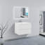 Claren 28 po L x 19 po P 2 tiroirs Meuble-lavabo mural avec évier simple et Comptoir en Polymarbre blanc
