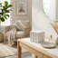 Boîte de rangement décorative carrée en marbre festonné avec couvercle pour la présentation de la maison - Boîte de rangement moderne pour décoration de chambre à coucher - 5 po, blanc et ivoire