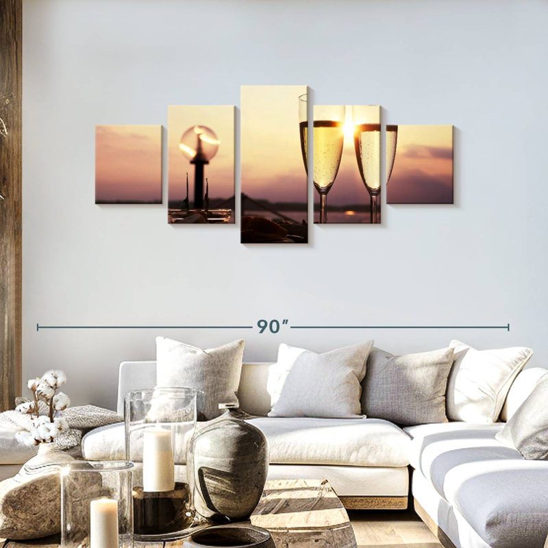 Champagne Sunset, 30" H x 68" W