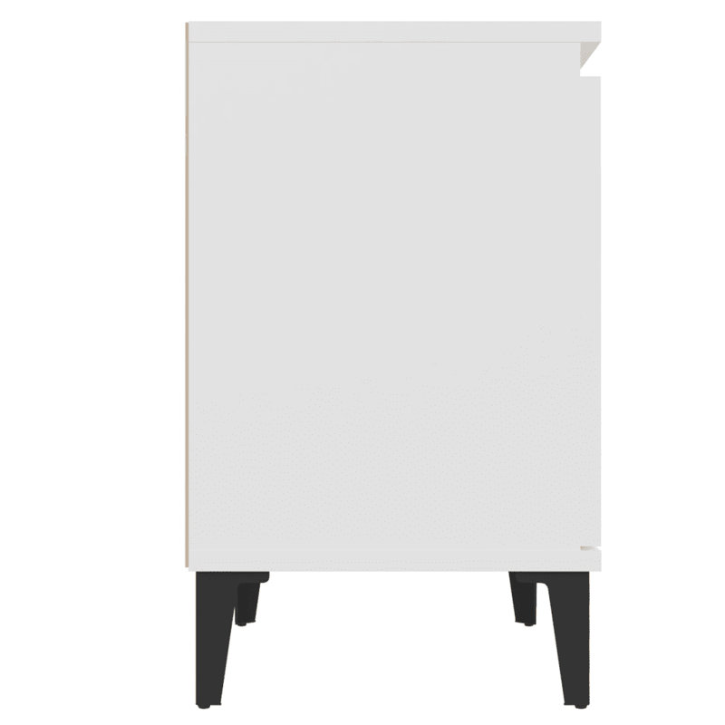 40cm W Manufactured Wood Bedside Table, White, No