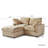Kessi 67" Upholstered Slipcovered Loveseat Sofa With Ottoman-1350136380