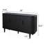Armoire de rangement décorative, armoire d'appoint moderne avec tablettes réglables, buffet autoportant avec quatre portes, armoire décorative avec 4 portes pour le couloir du salon-200958179