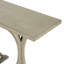 Table d'entrée de 59,8 po, style U, finition en placage de chêne, pieds courbés en bois d'hévéa gracieux, cuisine stable et pour la salle à manger