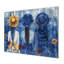 «Blue Boho Woman In Meditation - Woman Boho», reproduction d'art murale-803818367-803818355