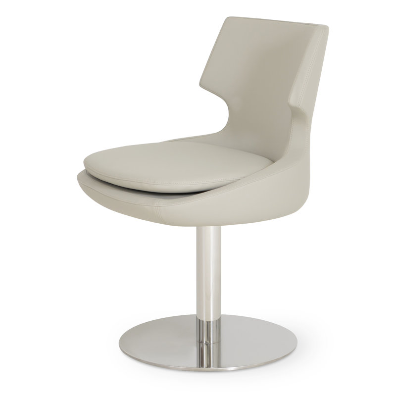Table ronde Patara, Acier Inoxydable, Gris clair