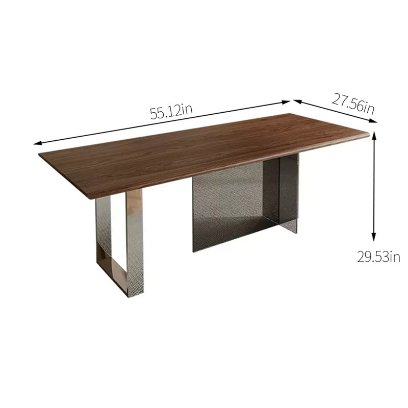 Nijborg Solid Wood Top Dining Table, 29.53" H x 55.12" L x 27.56" W