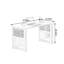 Brown Durable Pine Wood Rectangular Writing Desk-395073611