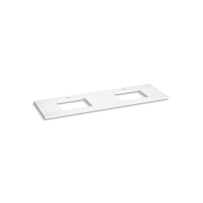 Silestone 73 po Dessus de meuble-lavabo en quartz avec deux découpes rectangulaires