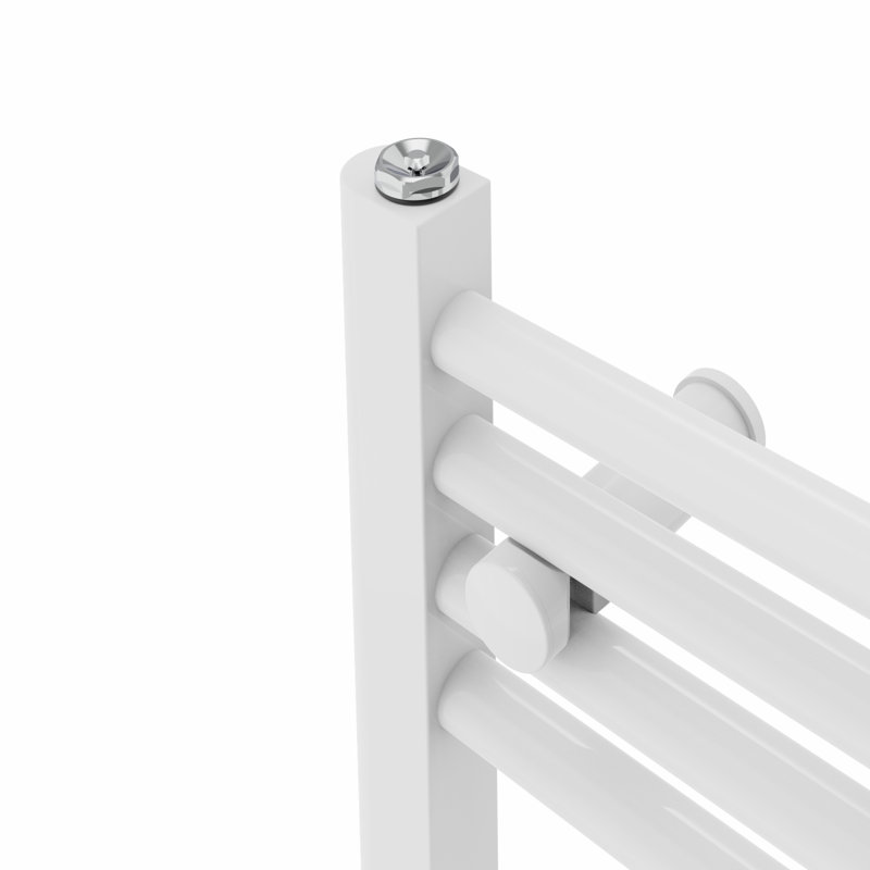 Wiest Straight Heated Towel Rail Radiator Bathroom Ladder Warmer, 160cm H x 30cm W x 3cm D, White