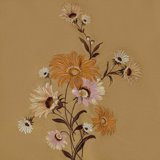 Rose - Botanical Pattern Embroidery Drapery Fabric By The Yard