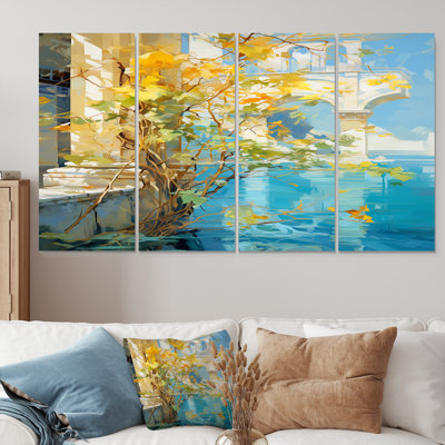 Sagers - Arbre, art mural pour le salon, 4 pièces