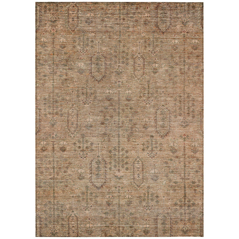 Tapis extérieur lavable 3 pi x 5 pi cuivre Southwestern