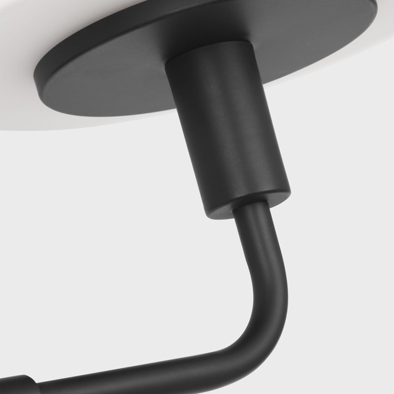 Mendota Medium Sconce from Generation Lighting , Midnight Black, 2 Lights, 11" H x 18" W x 8.875" D