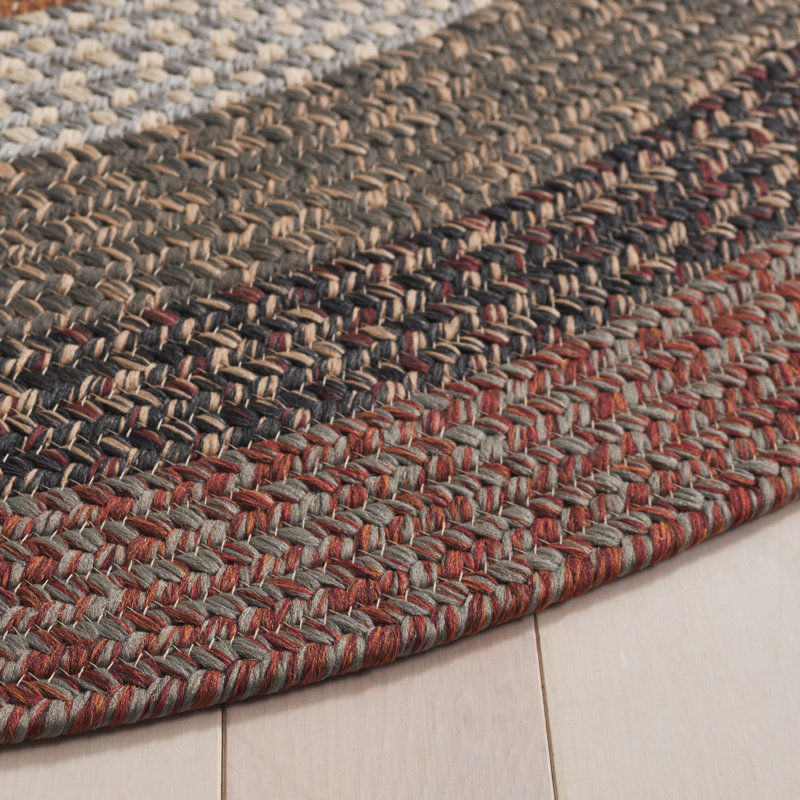 Keneson Woven Performance Machine Washable Performance Geometric Rug, Oval 5' x 8'