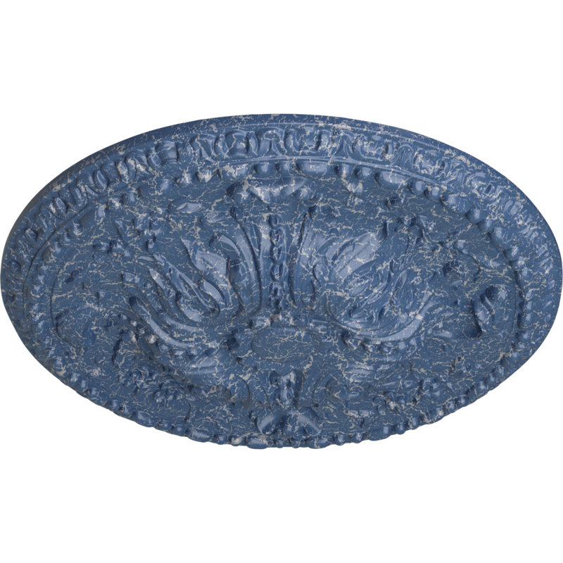 Médaillon de plafond Endurathane Raymond, DE 18 po x P 1 1/4 po (convient aux auvents jusqu'à 5 3/8 po), fini cuivre antique peint à la main