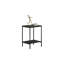 Ensemble de table rustique 3 pièces Table basse 1X Table de bout 2X Table de bout style minimaliste à deux niveaux avec finition noire-858692047