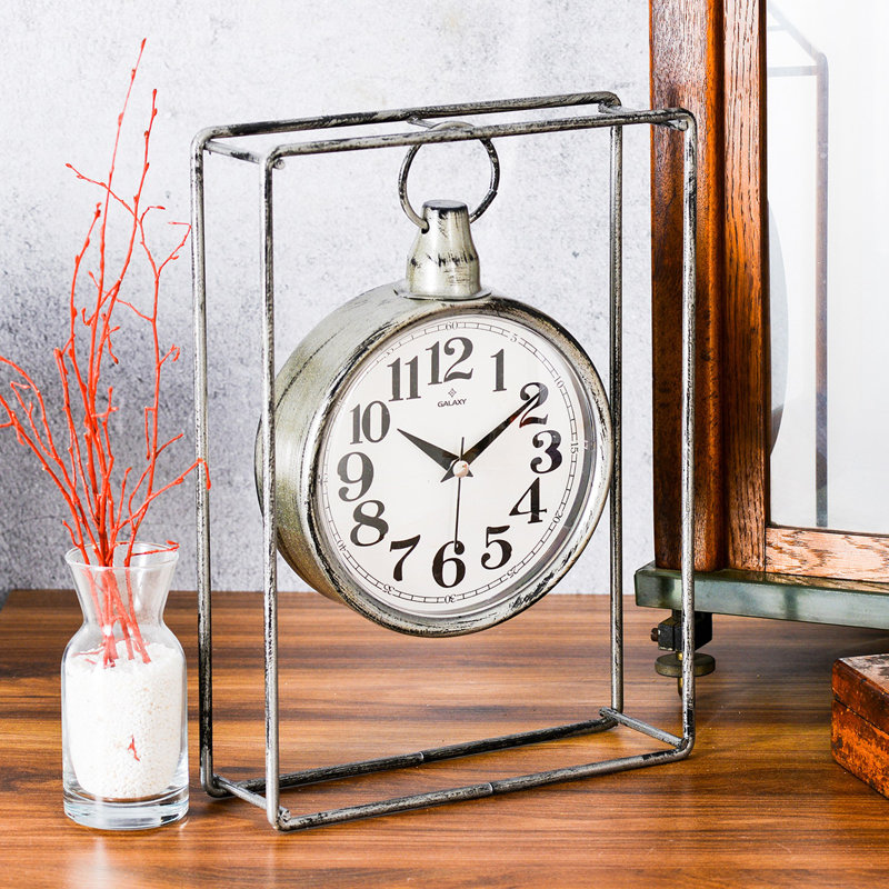 Horloge décorative, Gris