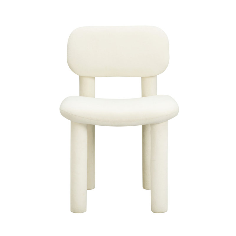 Chaise en velours Linda Performance, Ivoire ivoire