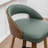 Modern Swivel Upholstered Counter Stool With 360° Swivel, Barrel Seat & Curved Backrest-120155853-120155854
