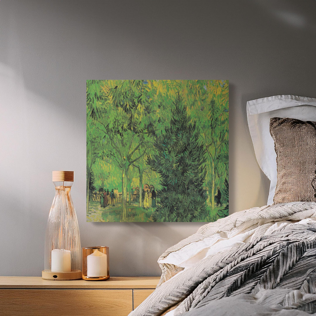 Impressionist Park Pathway Canvas Print