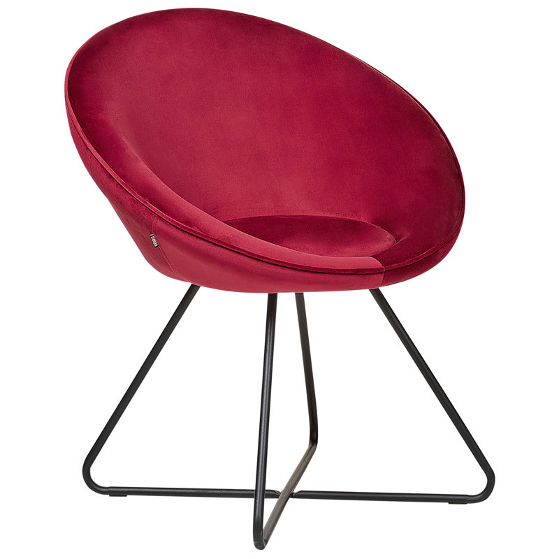 Abigaelle Upholstered Accent Chair, Black/Red