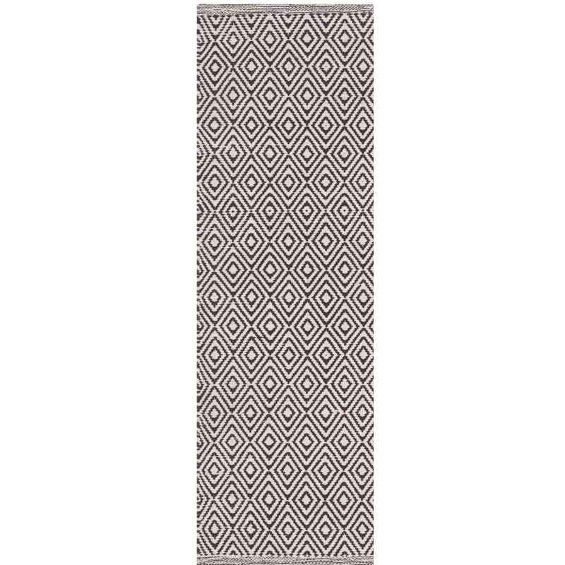Dryden Hand Woven Cotton Geometric Rug, Runner 2'3" x 8'