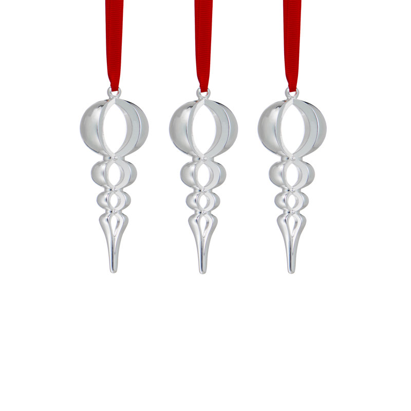 3'' Metal Holiday Shaped Ornament