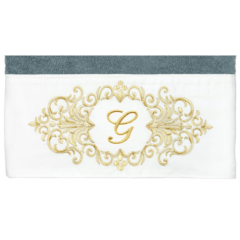Linum Home Textiles 100% Turkish Cotton MONICA 2PC Embellished Bath Towel Set, G
