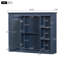 Meuble-lavabo 36 po avec armoire à pharmacie, armoire de rangement moderne avec 2 portes à fermeture douce et 4 tiroirs, meuble-lavabo simple-112448275