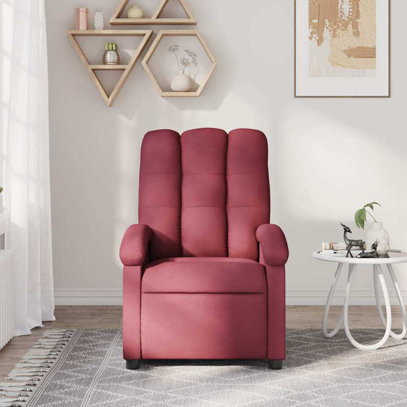 Fauteuil de massage inclinable rouge vin