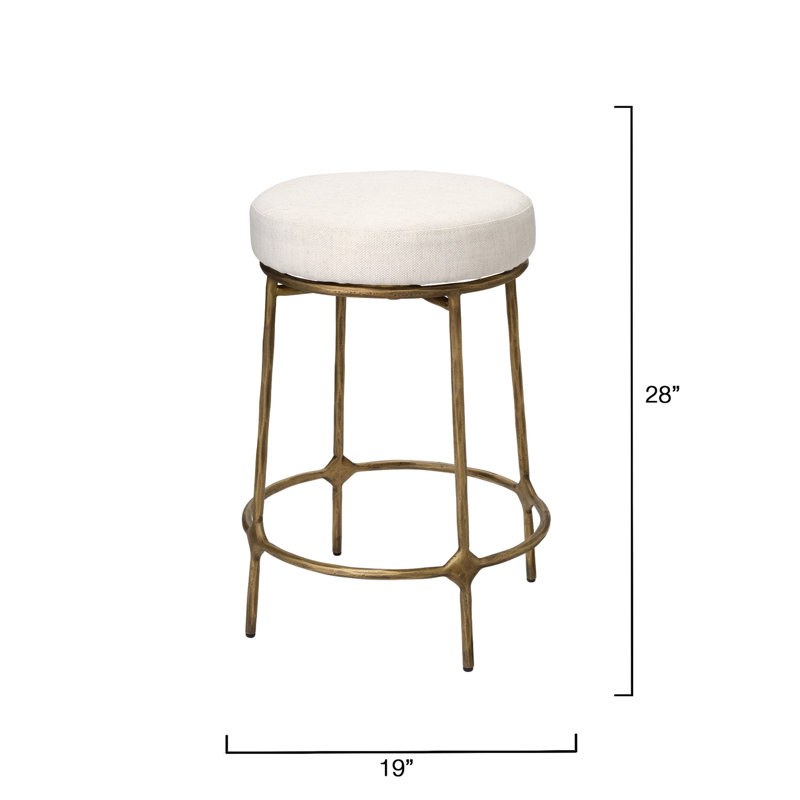 Asteria Iron Counter Stool, Antique Brass, Antique Brass
