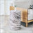Simple Grey Marble Textured Cylindrical Coffee Table