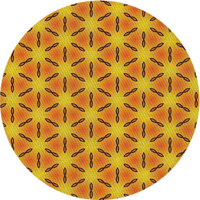 Tapis jaune/vert à motifs Pagar