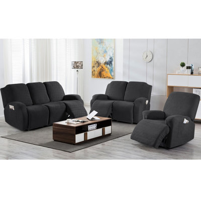 Housse de fauteuil inclinable avec poches 1-2-3
