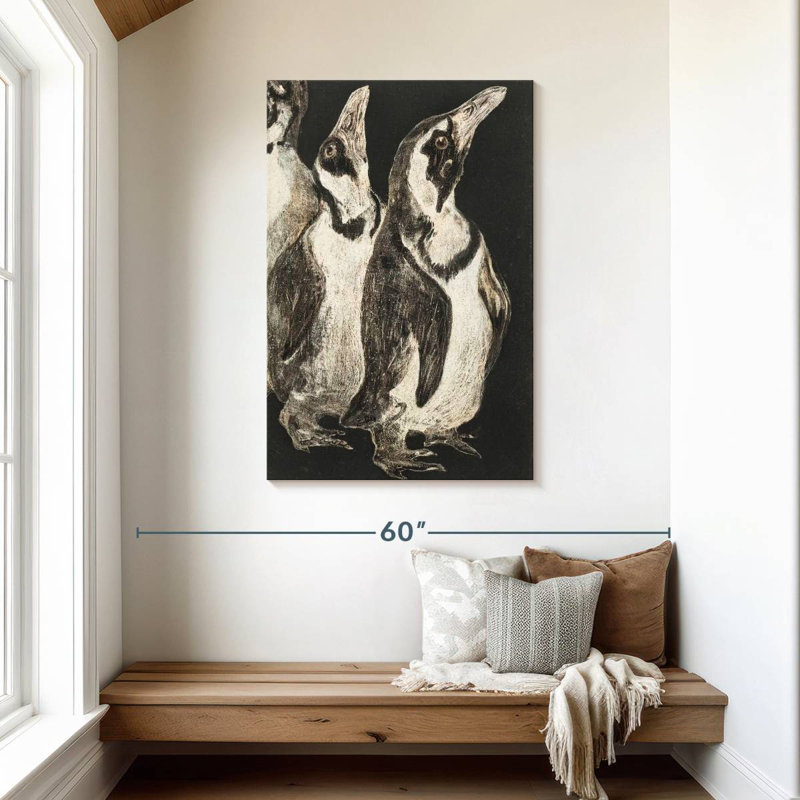 Brampt Drie Pinguins, 45" H x 30" W